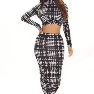 Houndstooth Skirt set